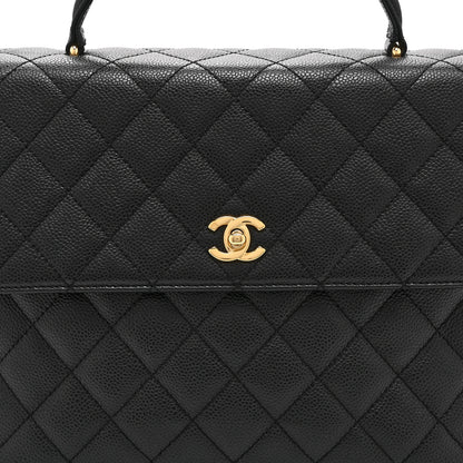 Chanel Caviar Quilted Jumbo Kelly Flap Black 8 of 10