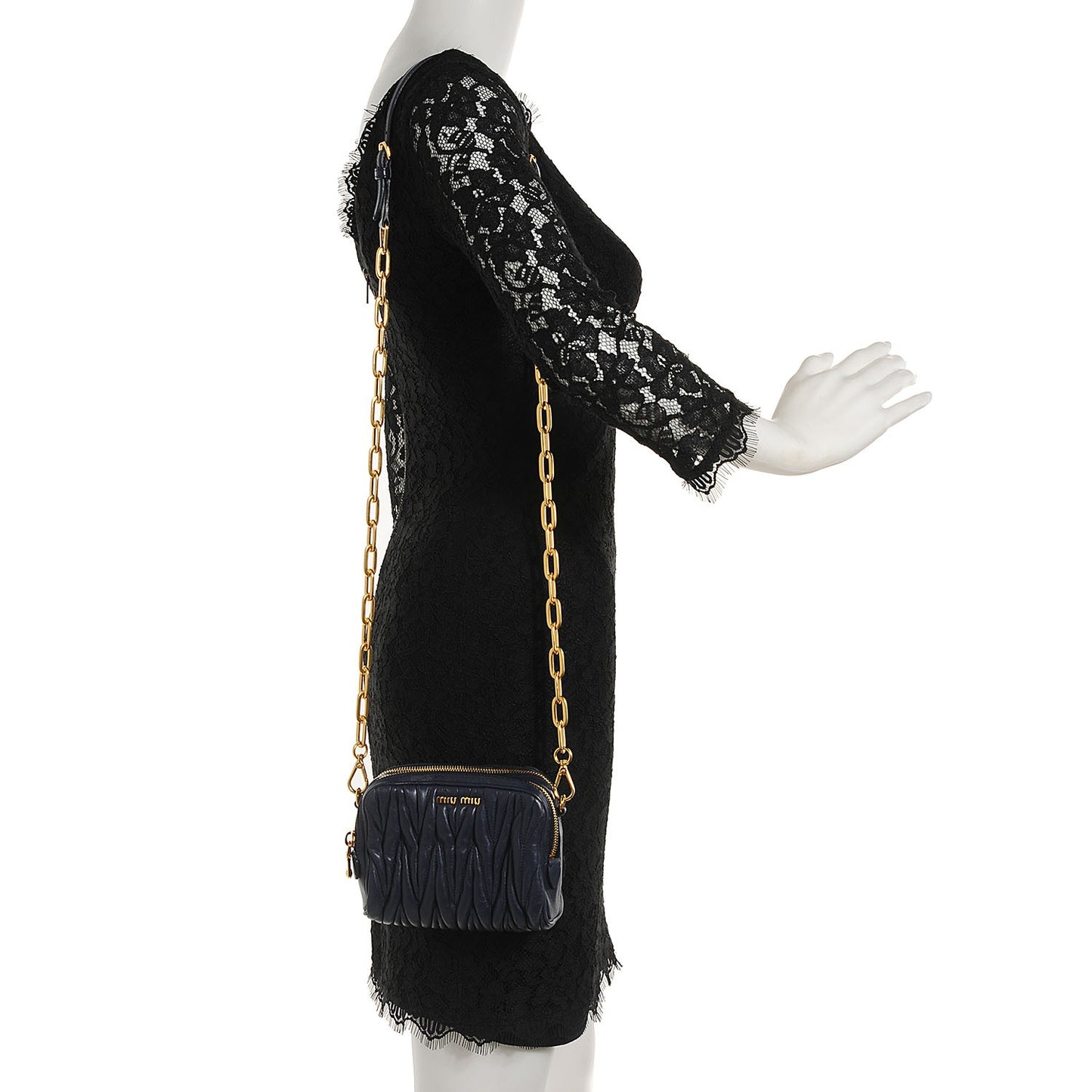 Nappa Matelasse Shoulder Bag Bleuette