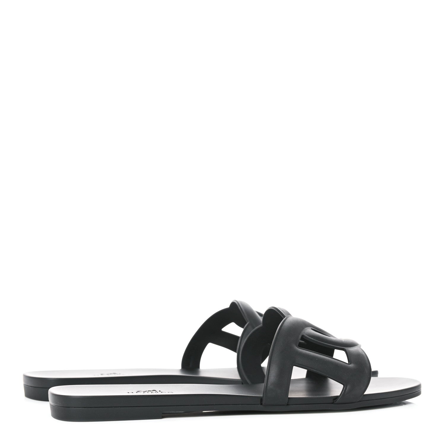 Hermes Rubber Aloha Sandals 40 Black 4 of 10