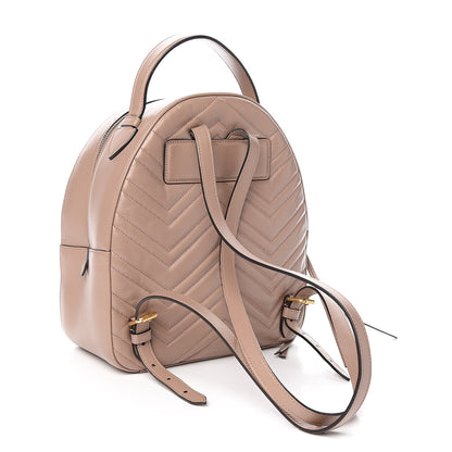 Gucci Calfskin Matelasse GG Marmont Backpack Porcelain Rose 3 of 11