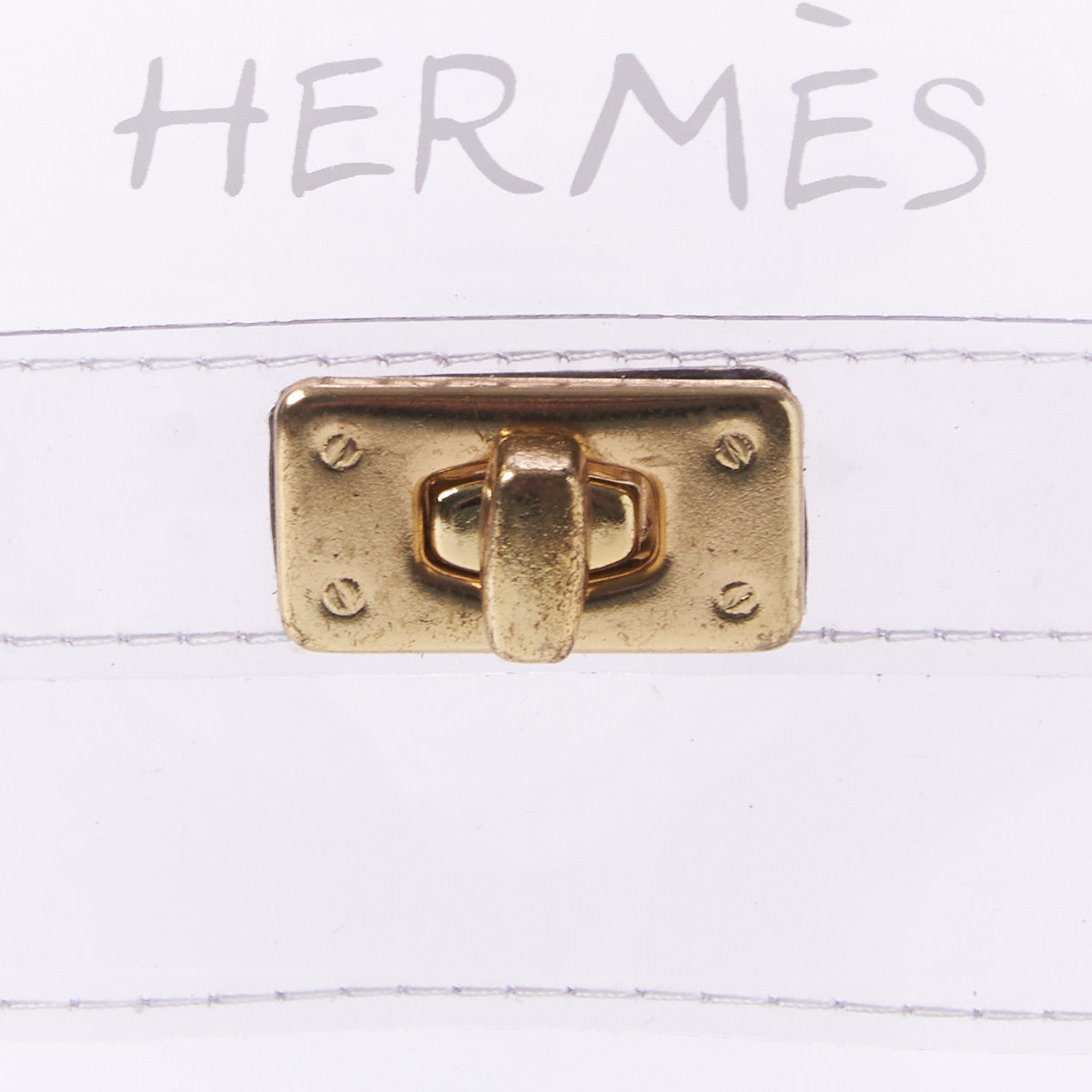 Hermes Vinyl Souvenir De L'Exposition Kelly Transparent 7 of 7