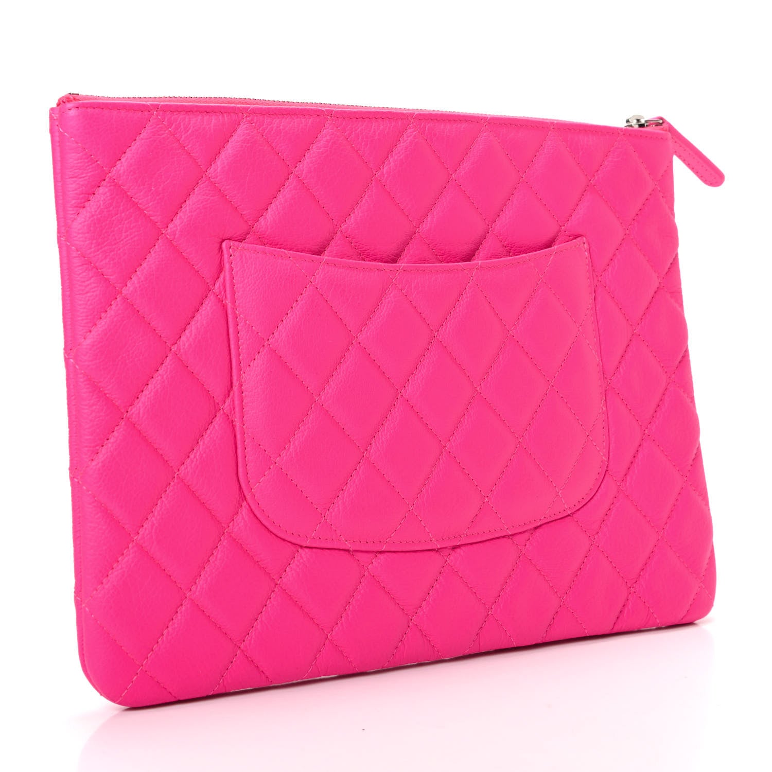 Chanel Goatskin Quilted Large Reissue Cosmetic Case Pink 3 of 7