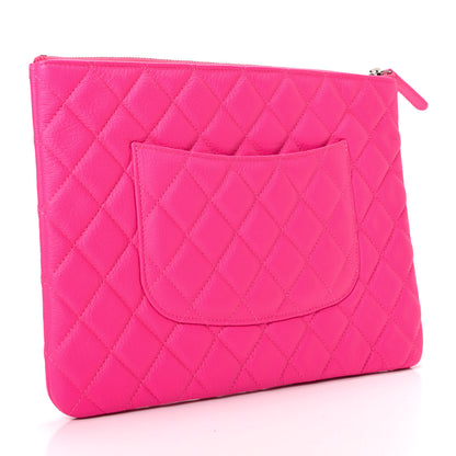 Chanel Goatskin Quilted Large Reissue Cosmetic Case Pink 3 of 7