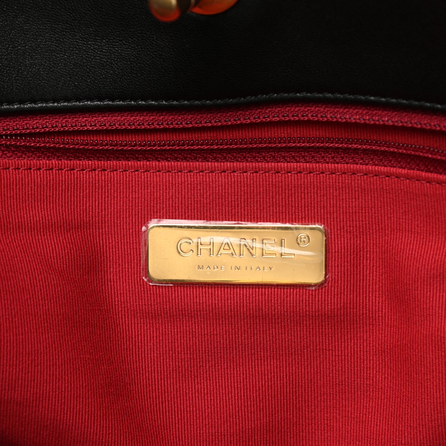 Lambskin Quilted Chanel 19 Shopping Bag Black
