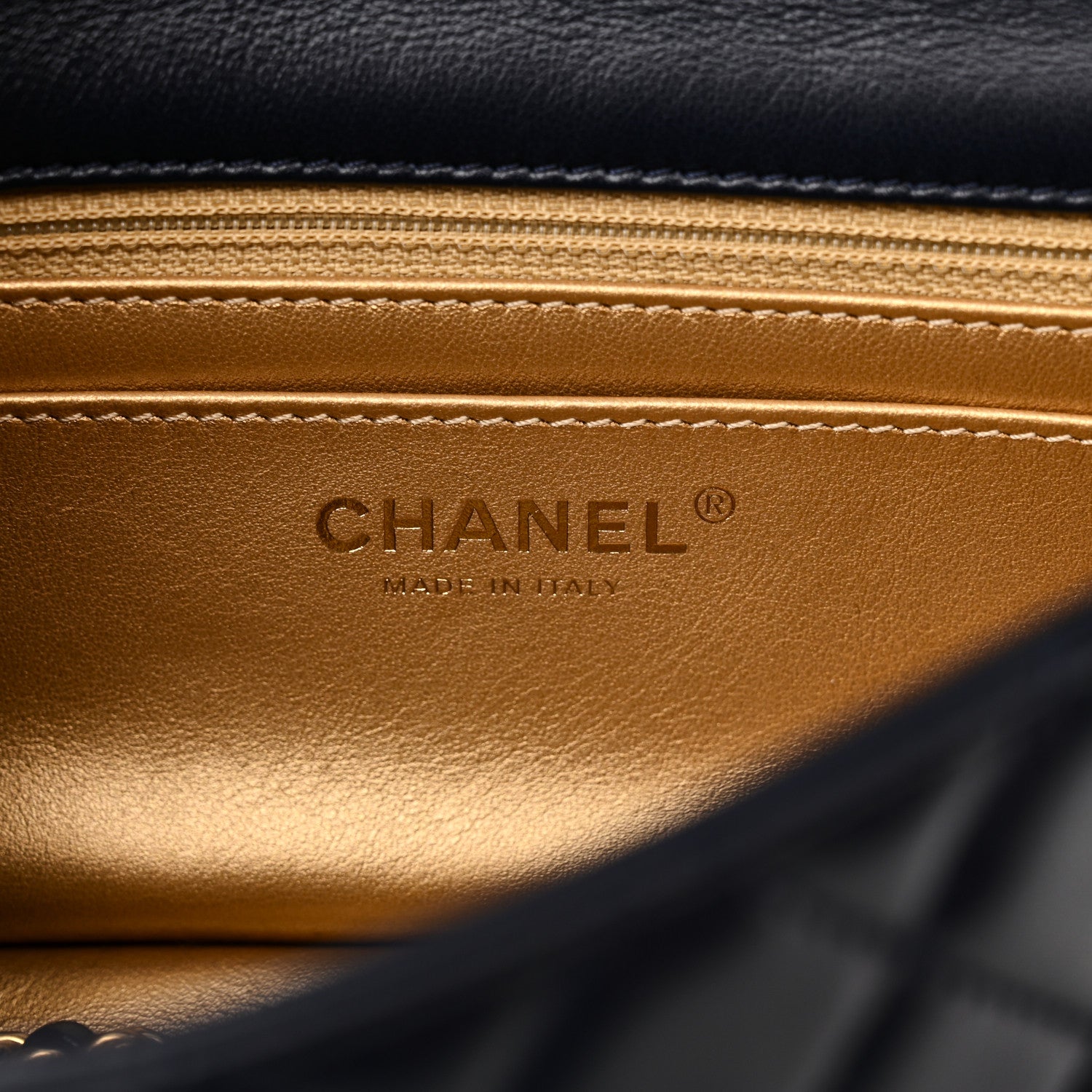 Chanel Lambskin Quilted Mini Pearl Crush Rectangular Flap Navy Blue 6 of 11