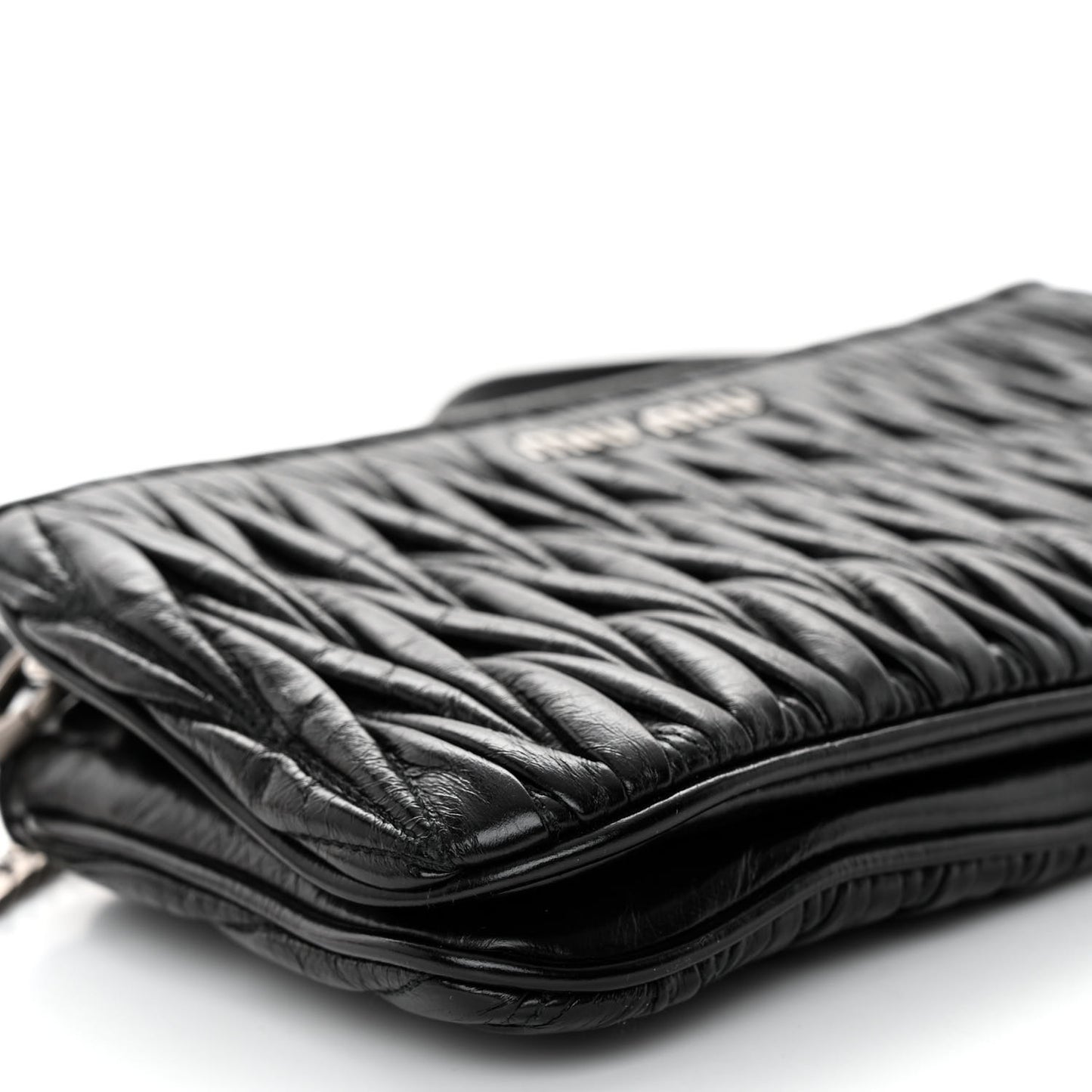 Vitello Lux Matelasse Crossbody Bag Black