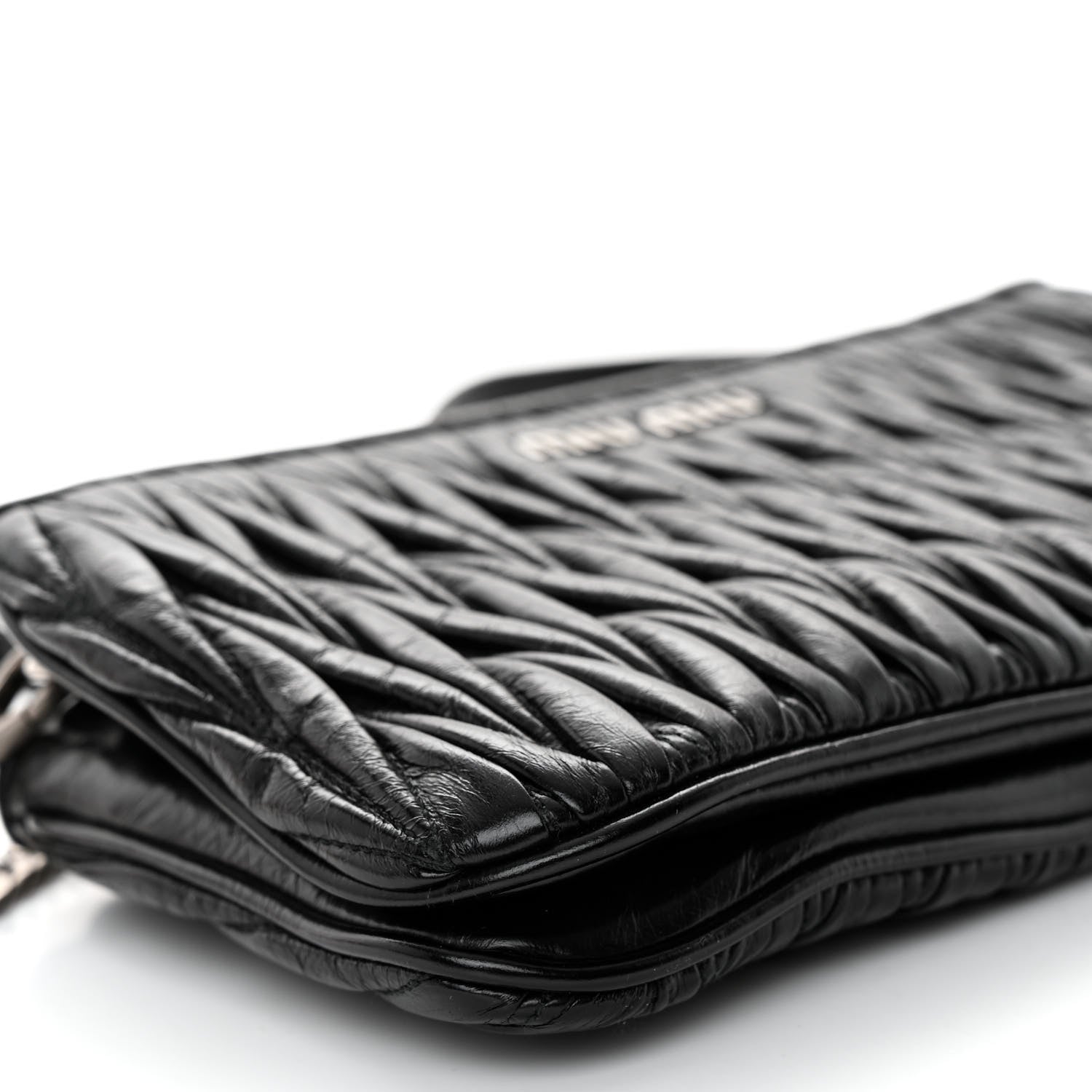 Miu Miu Vitello Lux Matelasse Crossbody Bag Black 9 of 10