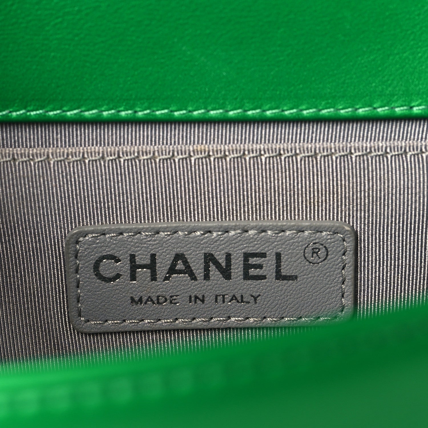 Chanel Metallic Calfskin Quilted Medium Boy Flap Green 6 of 10