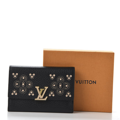 Louis Vuitton Taurillon Perforated Capucines Compact Wallet Black 11 of 11