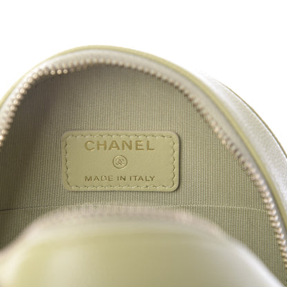 Chanel Caviar Quilted French New Wave Round Clutch With Chain Light Green 8 of 10