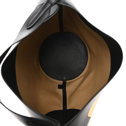 Khaite Canvas Calfskin Medium Lotus Tote Black Honey 6 of 11