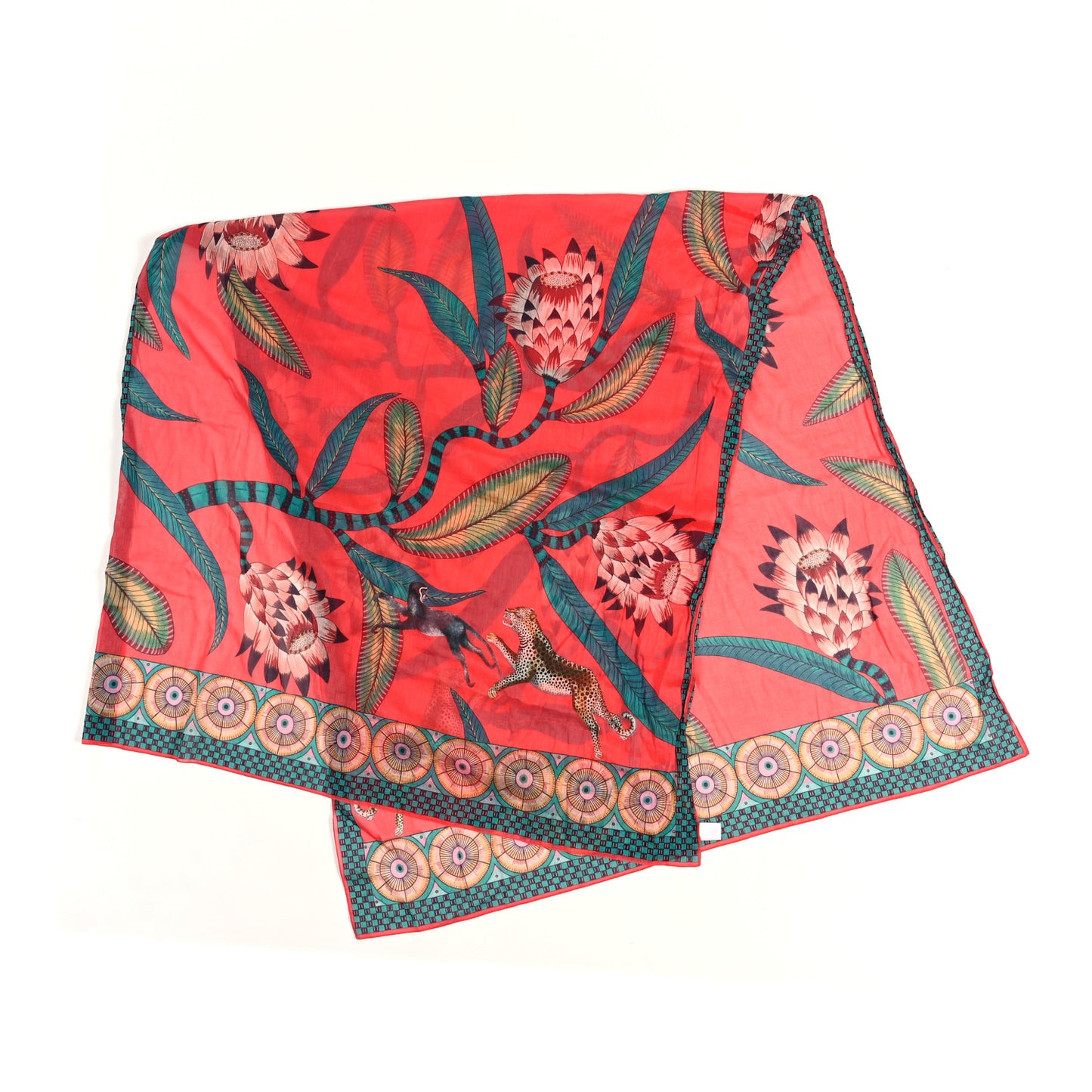 Cotton Printed Savana Dance Beach Pareo Sorbet