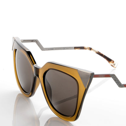 Fendi Iridia Cat Eye Sunglasses FF 0060/S Olive 5 of 9