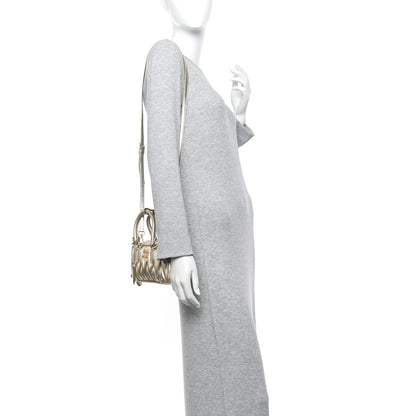 Miu Miu Metallic Nappa Matelasse Mini Arcadie Top Handle Bag Pirite 2 of 10