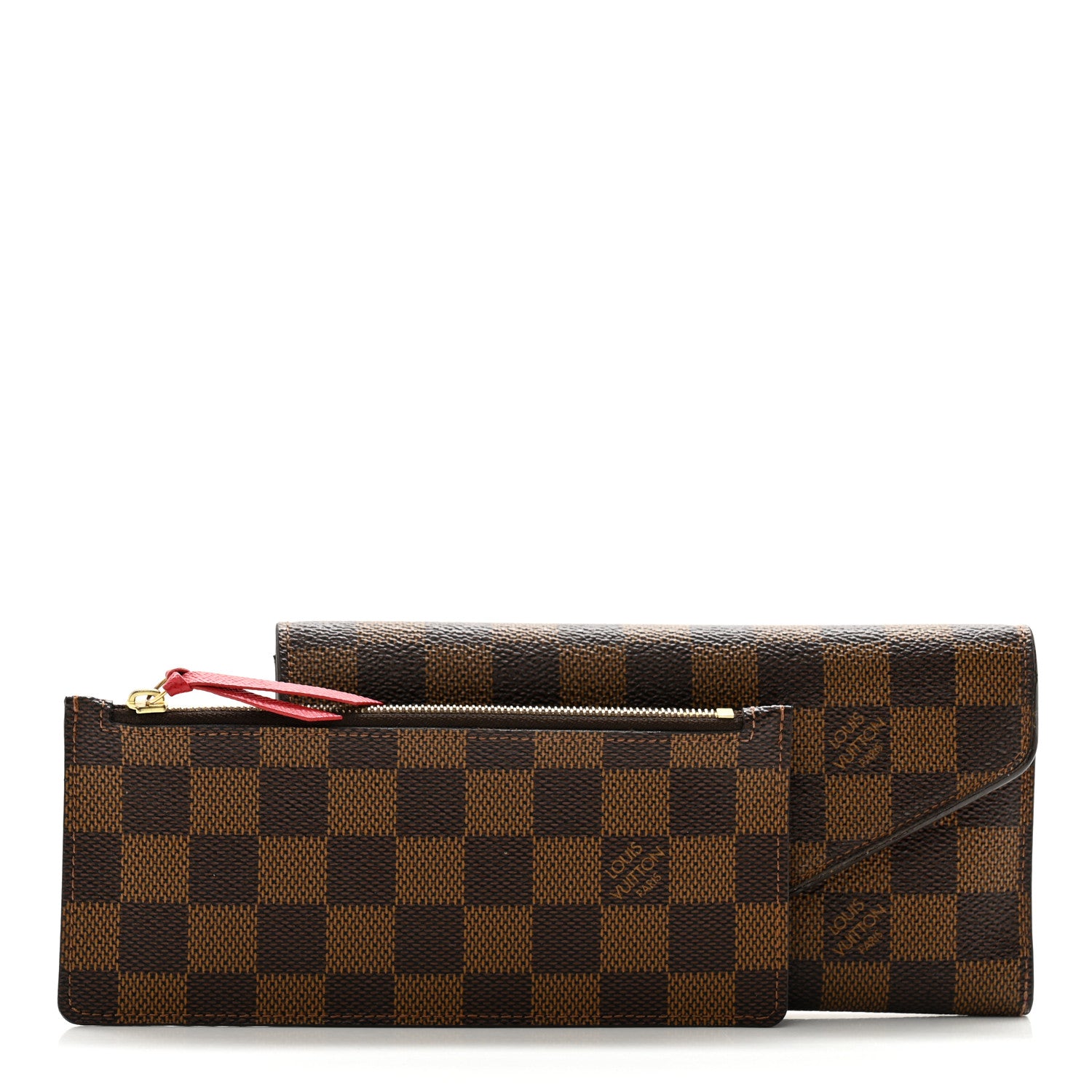 Louis Vuitton Damier Ebene Josephine Wallet Red 3 of 13