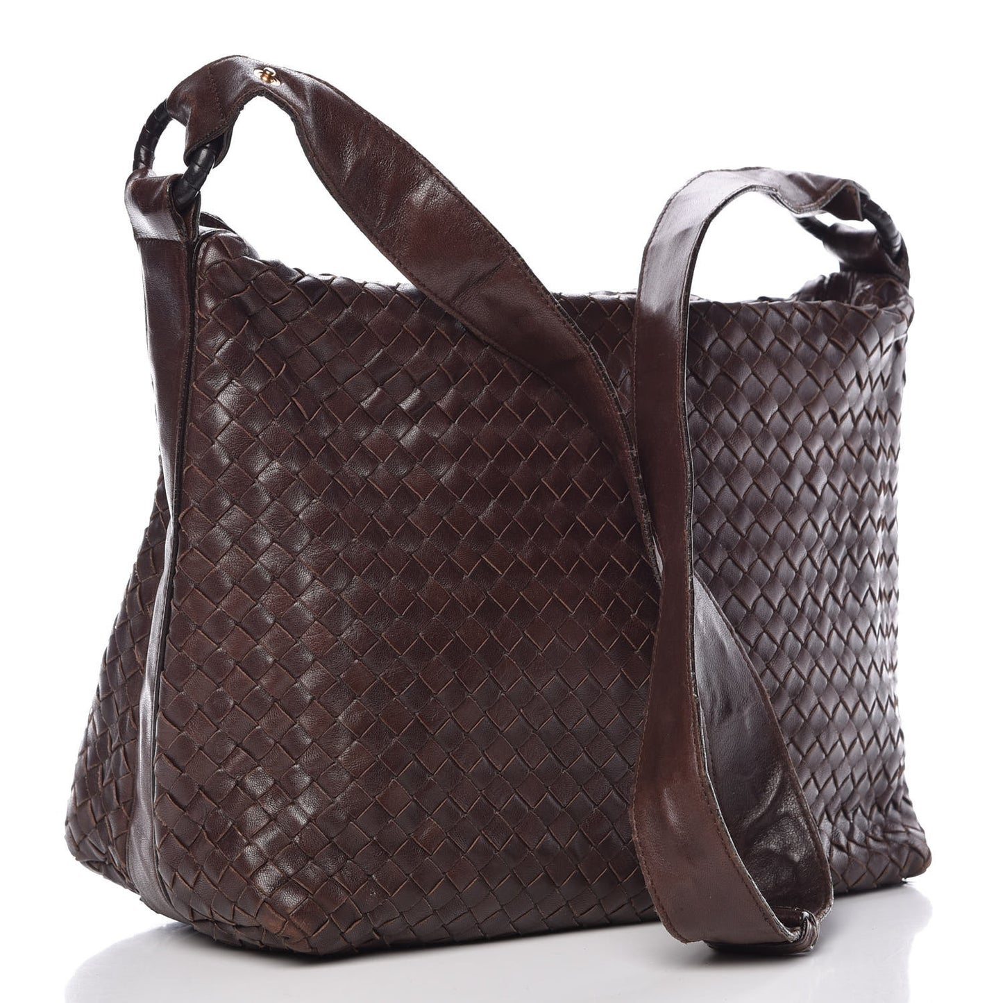 Nappa Intrecciato Hobo Ebano