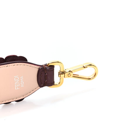 Fendi Vitello Dolce Flowerland Bi-Color Studded Strap You Bordeaux Plaster Multicolor 3 of 4