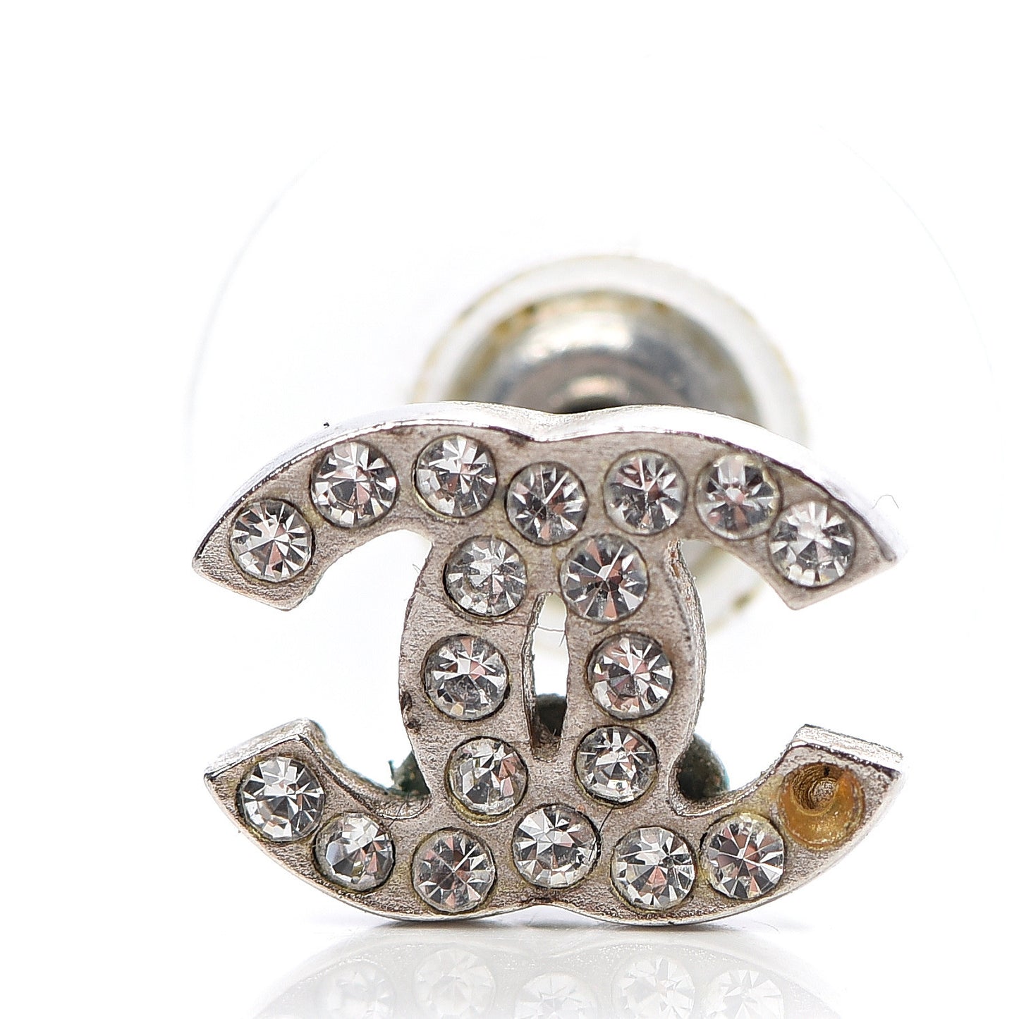 Crystal Mini Timeless CC Earrings Silver