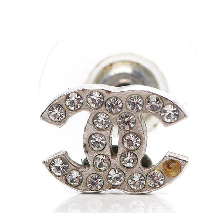 Chanel Crystal Mini Timeless CC Earrings Silver 5 of 6