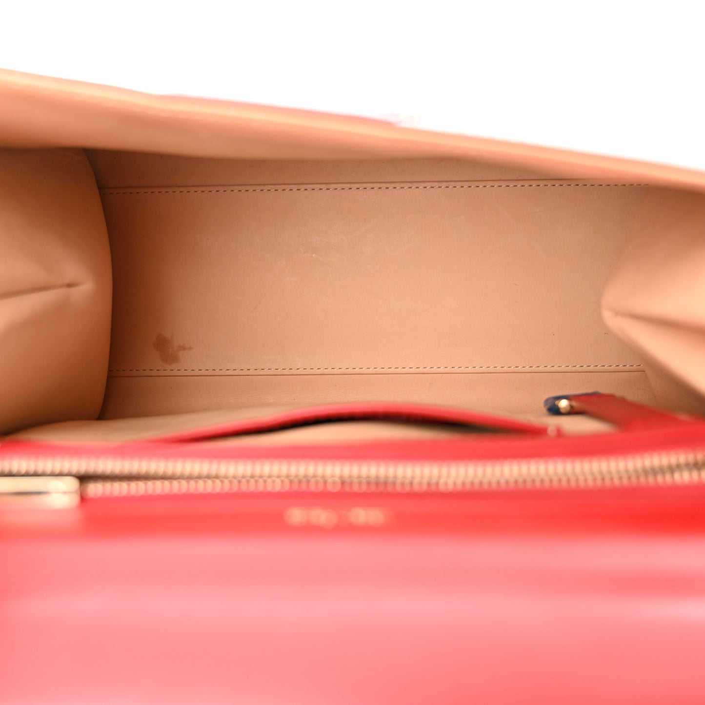 Box Calfskin MM Brillant Satchel Red