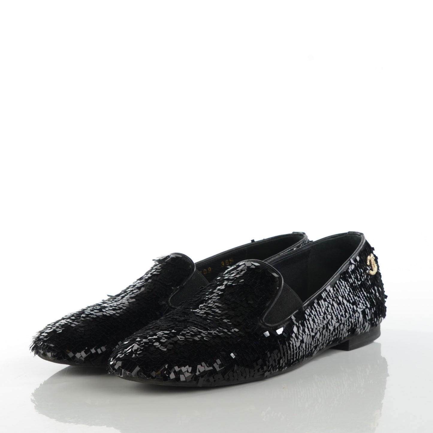 Sequin CC Loafers 36.5 Black