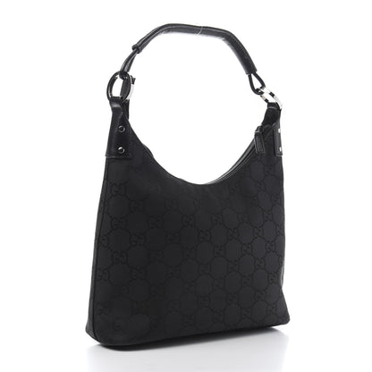 Gucci Nylon Monogram Small Hobo Black 3 of 11