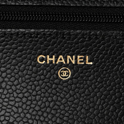Chanel Caviar Quilted Wallet on Chain WOC Black 6 of 12