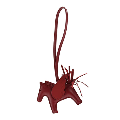 Hermes Milo Lambskin Grigri Rodeo Pegase Horse Bag Charm PM Rouge Grenat Rouge Grenat 1 of 5