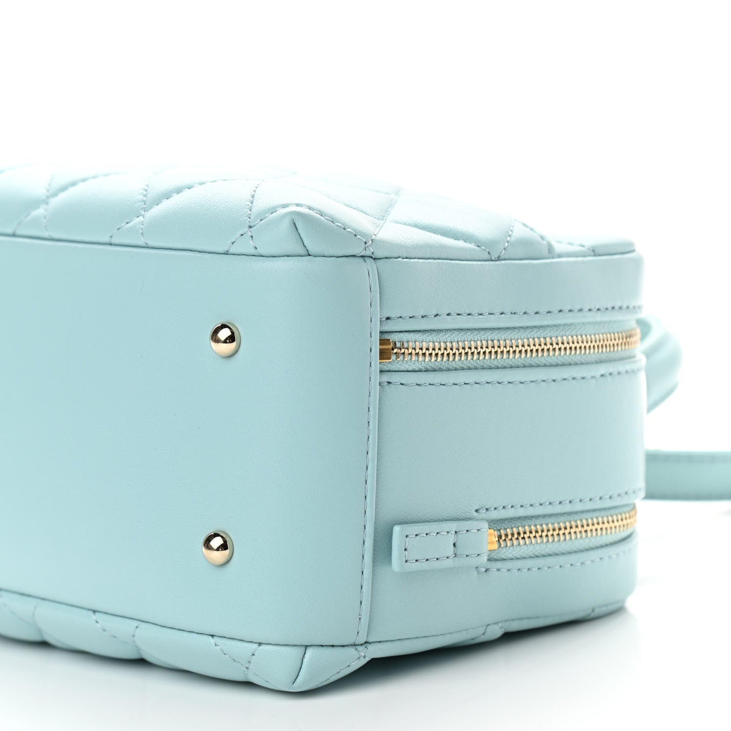Chanel Lambskin Quilted Small Trendy CC Bowling Bag Light Blue 10 of 12