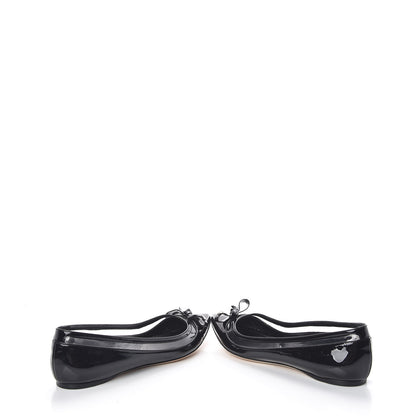 Christian Dior Patent PVC Bow Ballerina Flats 36.5 Black 6 of 12