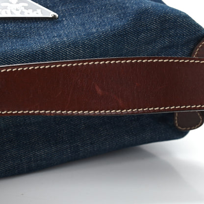 Prada Denim Shoulder Bag Bleu 4 of 14