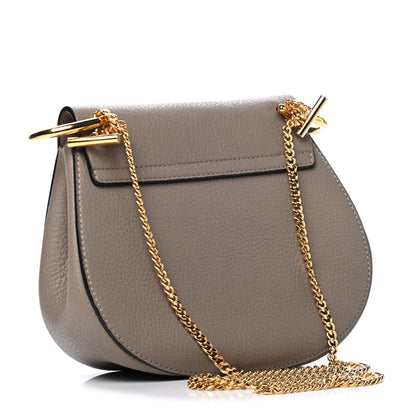 Chloe Grained Lambskin Mini Drew Shoulder Bag Motty Grey 2 of 6