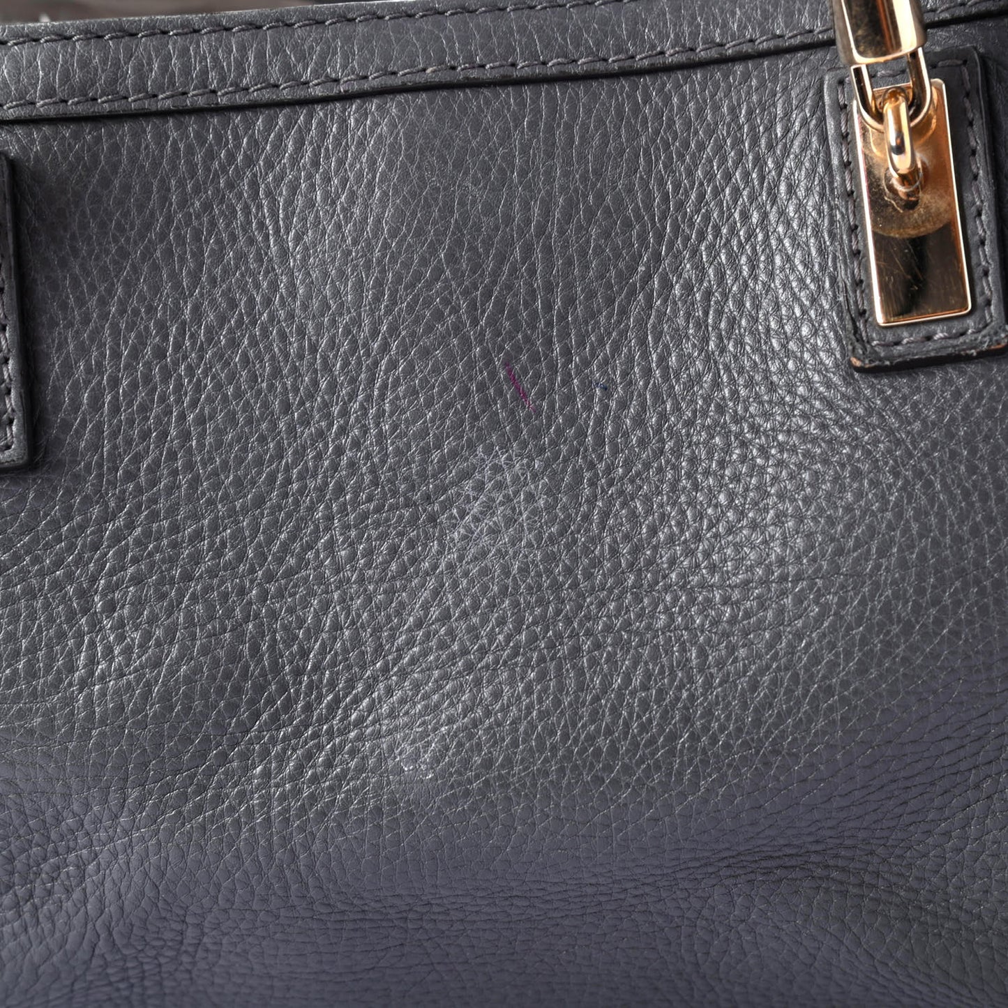 Pebbled Calfskin Medium Bella Tote Grey