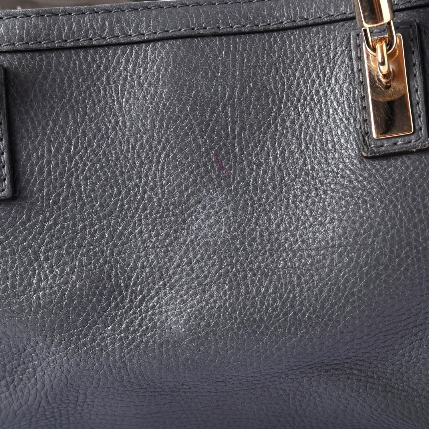 Gucci Pebbled Calfskin Medium Bella Tote Grey 5 of 5