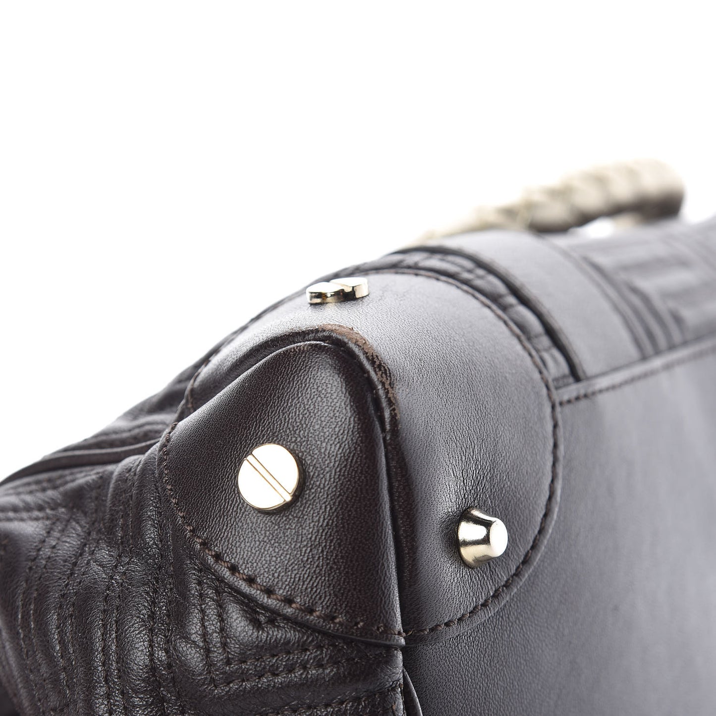 Lambskin Couture Snap Out Of It Bag Brown Gold