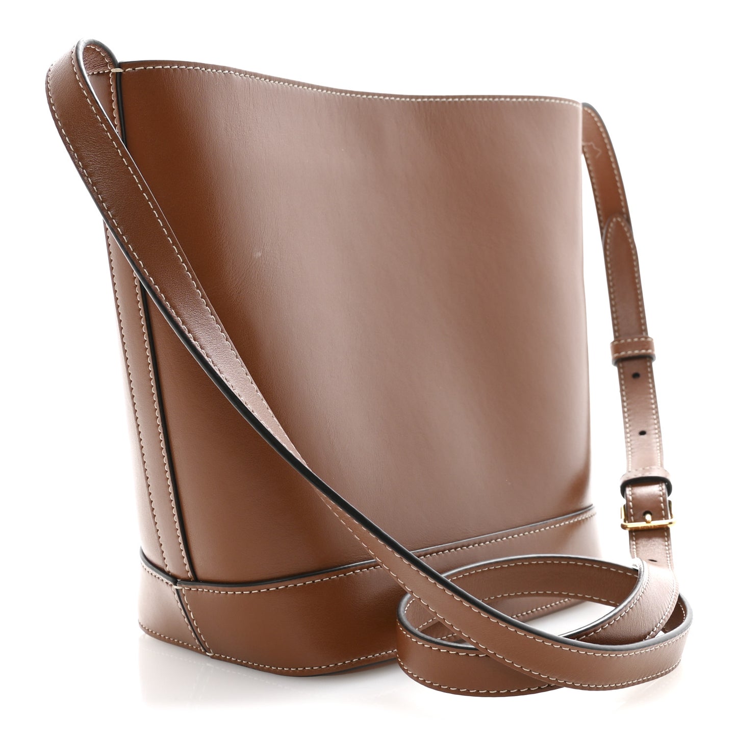 Smooth Calfskin Small Cuir Triomphe Bucket Bag Tan