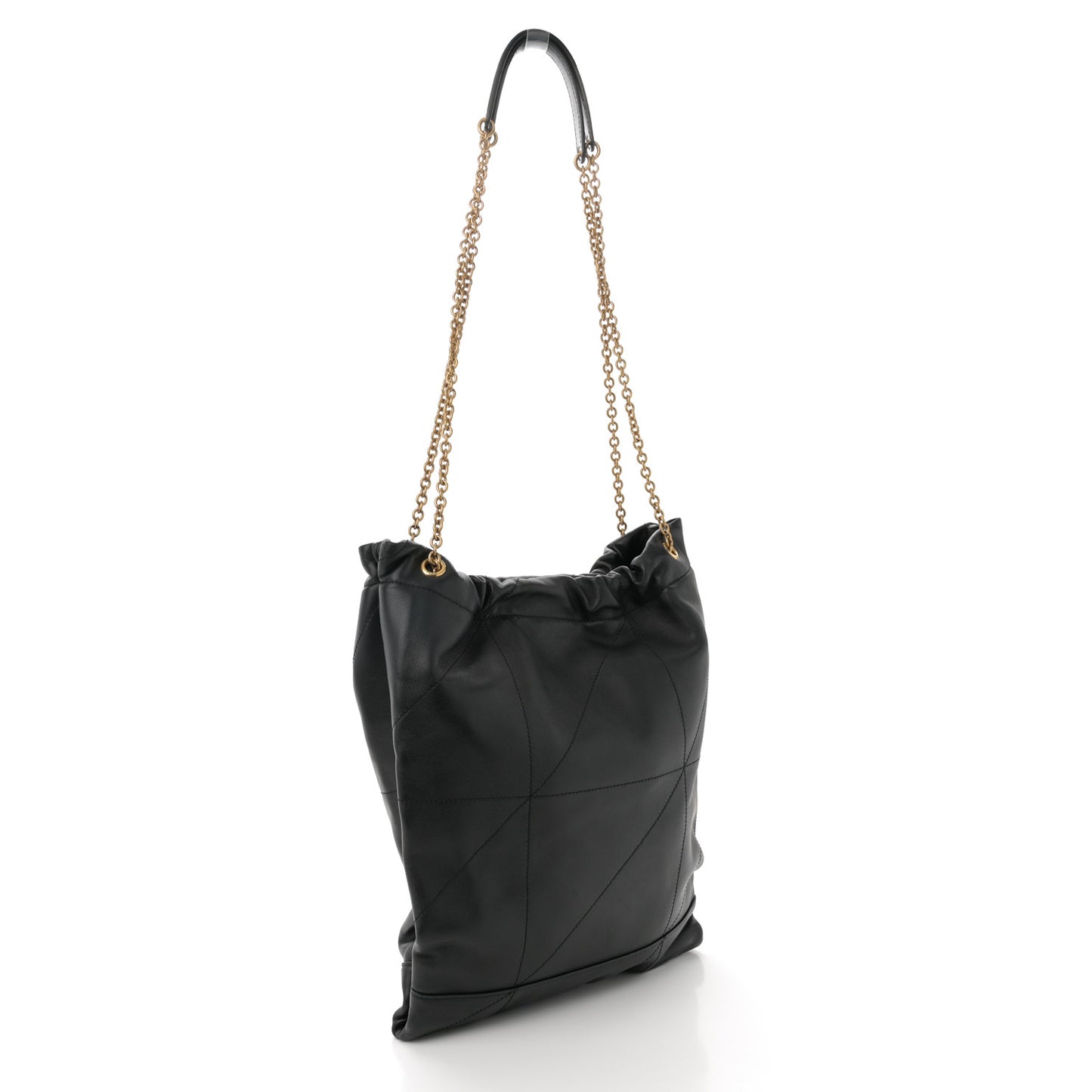 Lambskin Matelasse Monogram Medium Jamie 4.3 Pochon Black