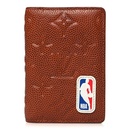 Louis Vuitton X NBA Grained Calfskin Monogram Pocket Organizer Brick Orange 1 of 8