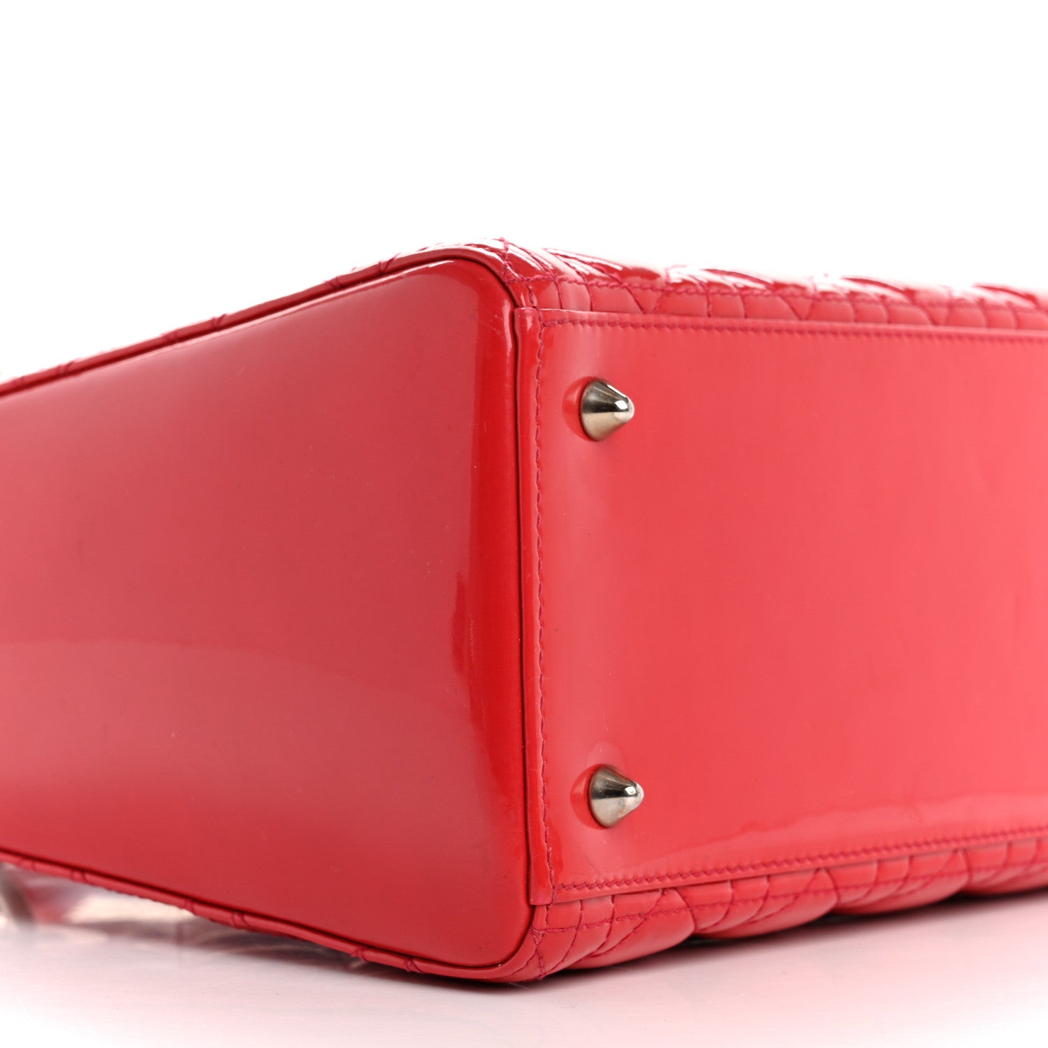 Christian Dior Patent Cannage Medium Lady Dior Fuchsia 9 of 17
