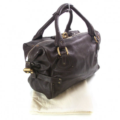 Chloe Leather Paddington Front Pocket Tote Dark Brown 3 of 16