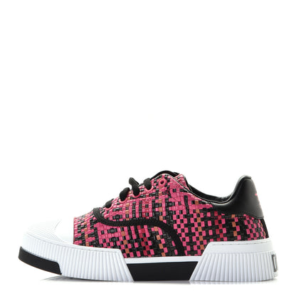 Christian Dior Laminated Lambskin Woven D-Smash Sneakers 36 Fuxia Black 1 of 8