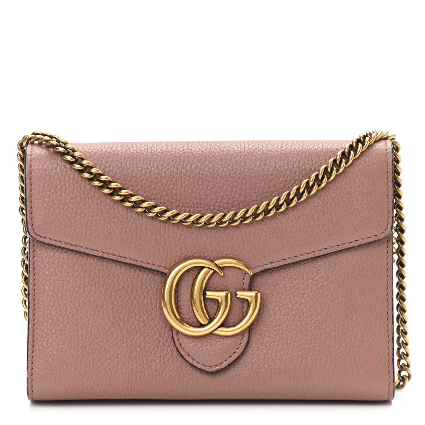 Cellarius Calfskin GG Marmont Chain Wallet Rosy Phard