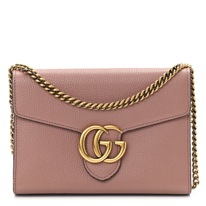 Gucci Cellarius Calfskin GG Marmont Chain Wallet Rosy Phard 1 of 11