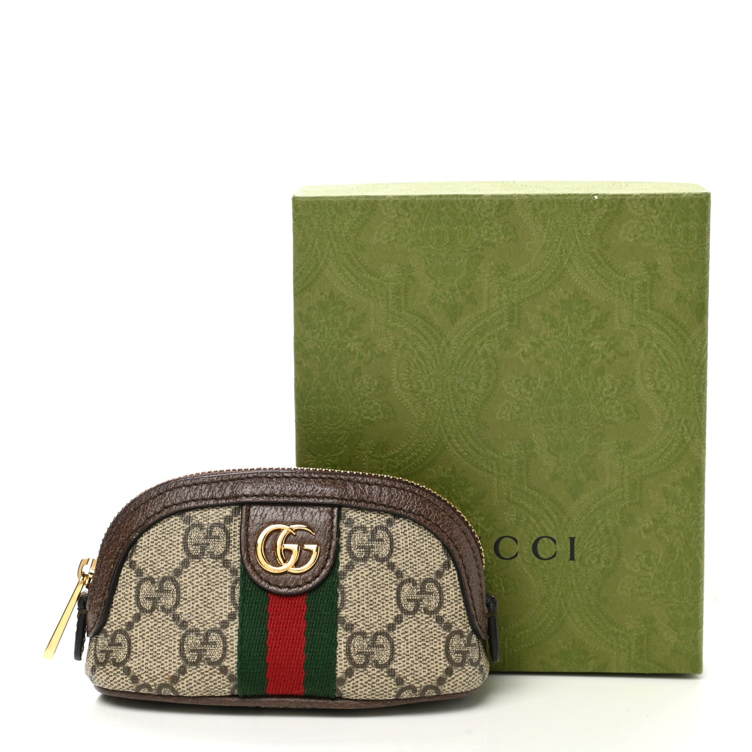 Gucci GG Supreme Monogram Web Ophidia Dome Key Pouch Beige New Acero 8 of 8