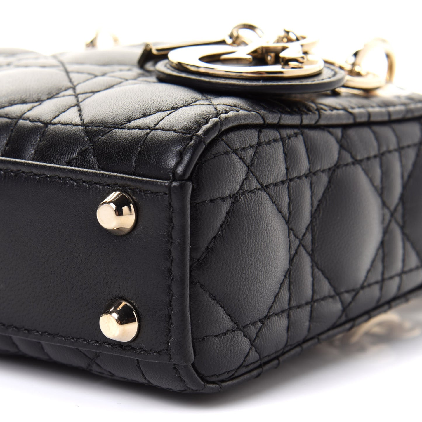 Lambskin Cannage Micro Lady Dior Black