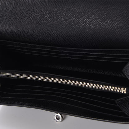 Hermes Epsom Kelly Longue Wallet Black 5 of 8