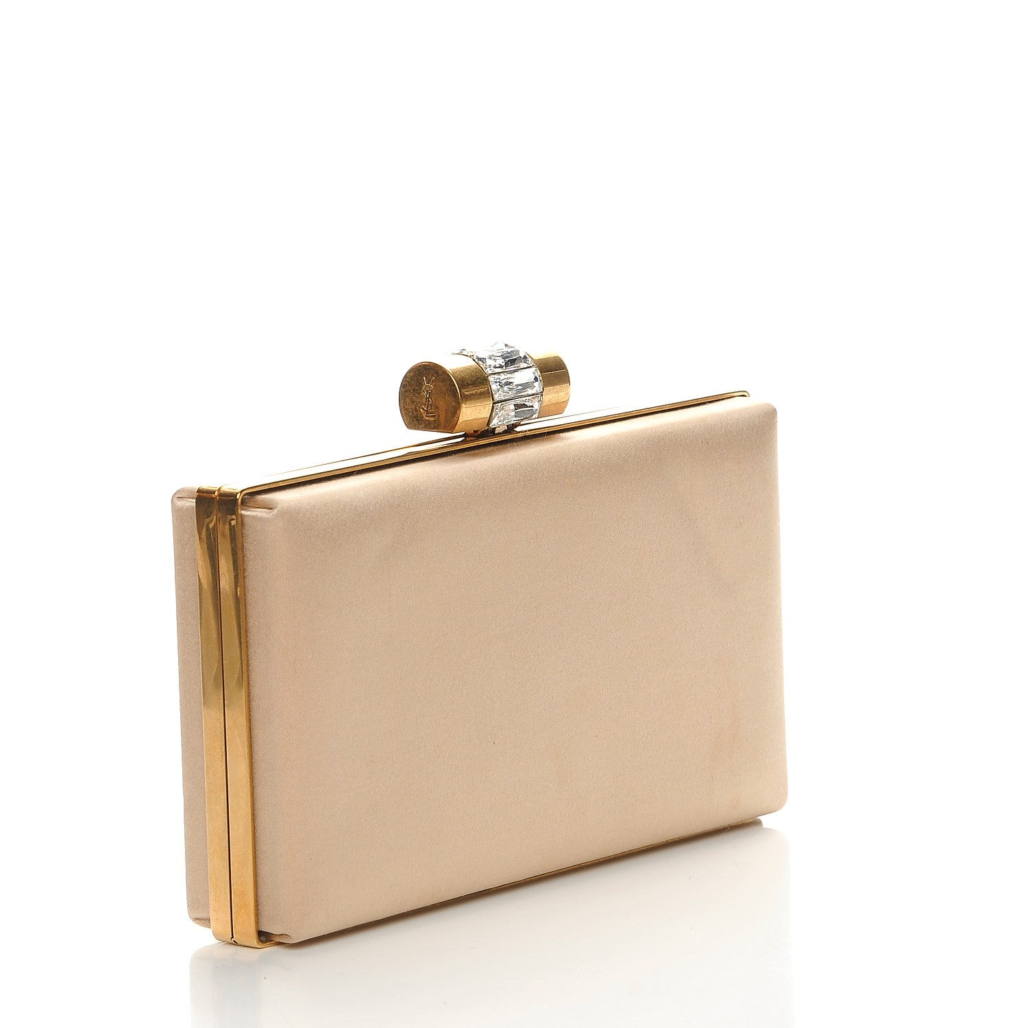 Saint Laurent Satin Y Mail Clutch Gold 3 of 6