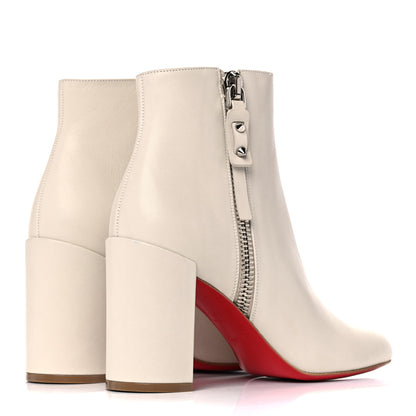 Christian Louboutin Calfskin Ziptotal 85 Ankle Boots 36.5 White 4 of 13