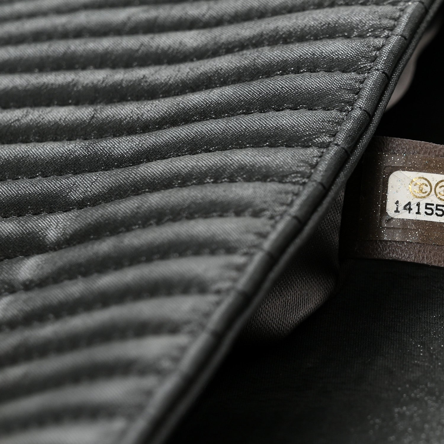 Chanel Iridescent Calfskin Vertical Quilted Mademoiselle Lock Bijoux Flap Shoulder Bag Black 6 of 9