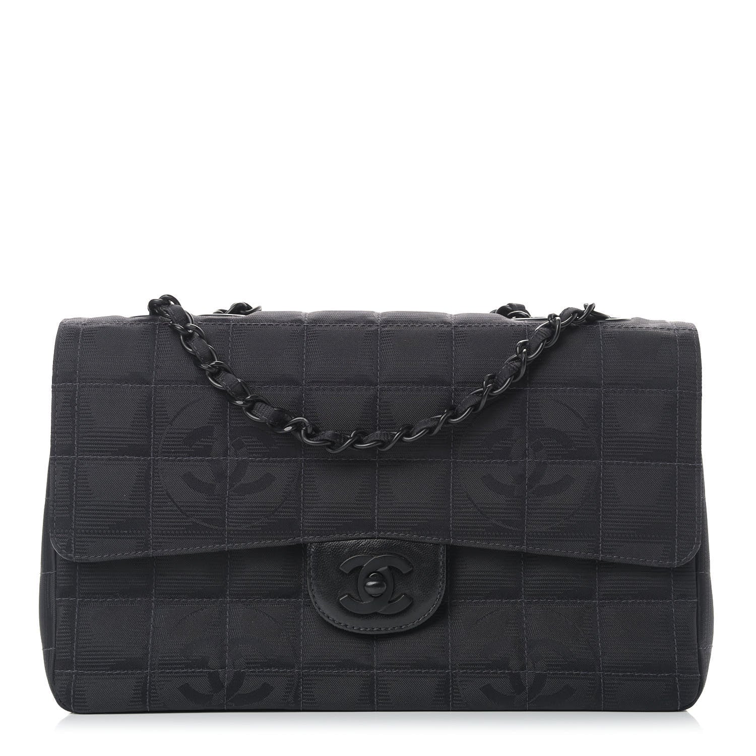 Chanel Nylon Medium Travel Flap Black 1 of 9